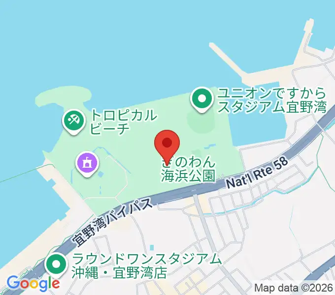 宜野湾市立体育館の地図