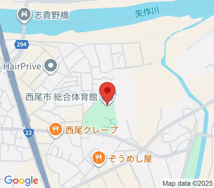 ダイセンアリーナ西尾の地図