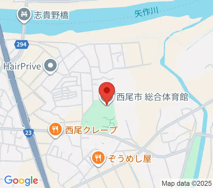 ダイセンアリーナ西尾の地図