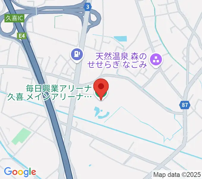 毎日興業アリーナ久喜の地図