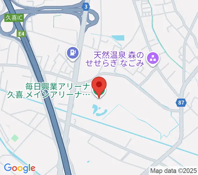毎日興業アリーナ久喜の地図