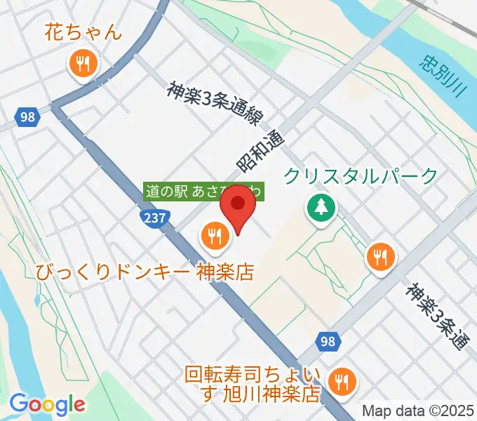 道北アークス大雪アリーナの地図