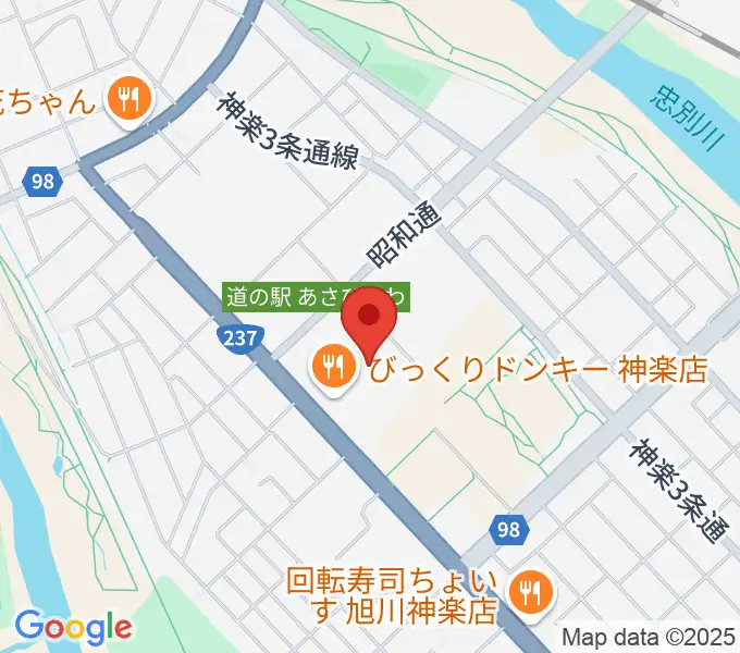 道北アークス大雪アリーナの地図