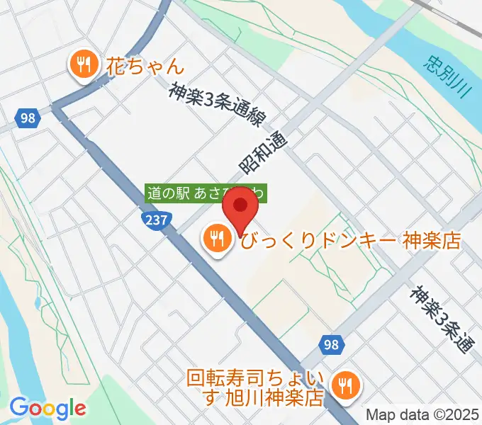 道北アークス大雪アリーナの地図