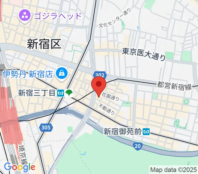 スタジオピットインの地図