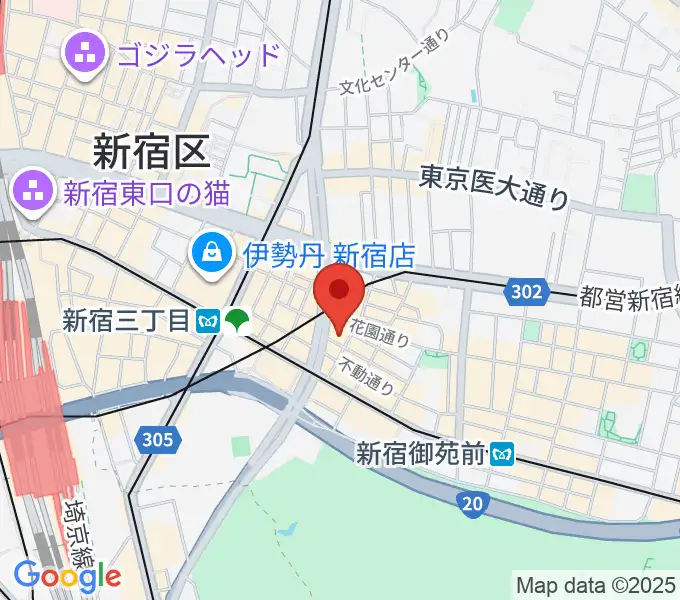 スタジオピットインの地図