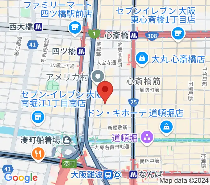 心斎橋Animaの地図