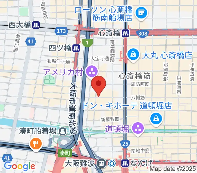 心斎橋Animaの地図