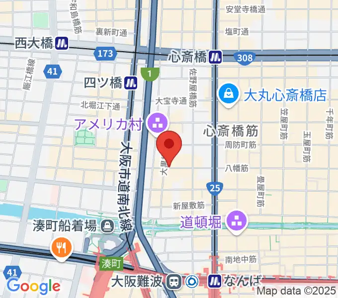 心斎橋Animaの地図