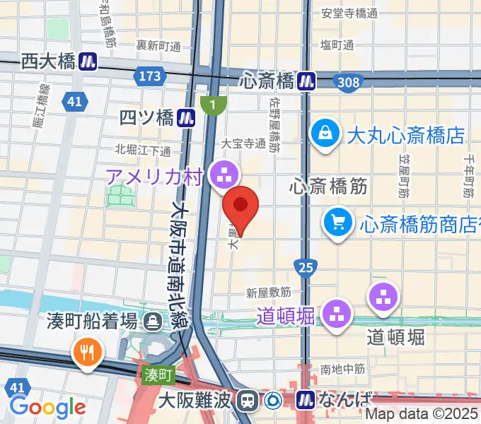 心斎橋Animaの地図