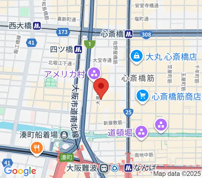 心斎橋Animaの地図