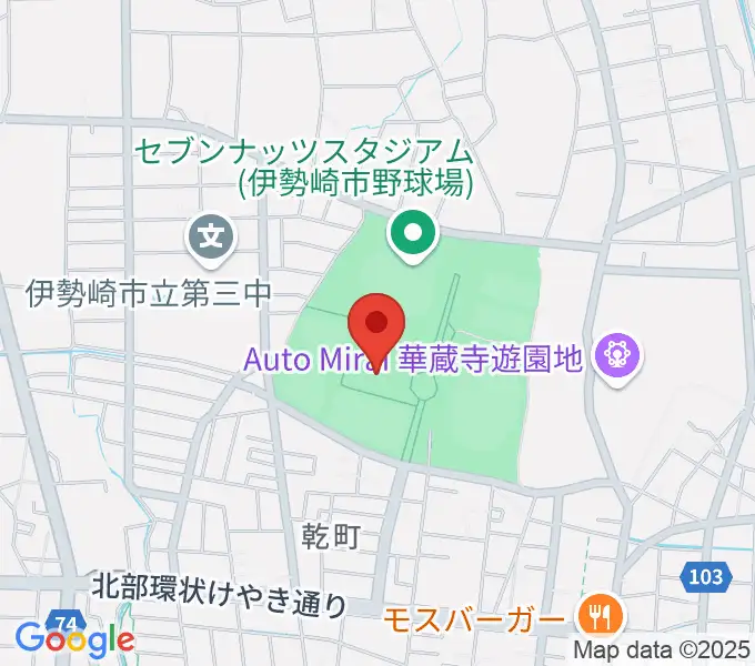 アイオーしんきん伊勢崎アリーナの地図