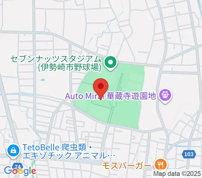アイオーしんきん伊勢崎アリーナの地図