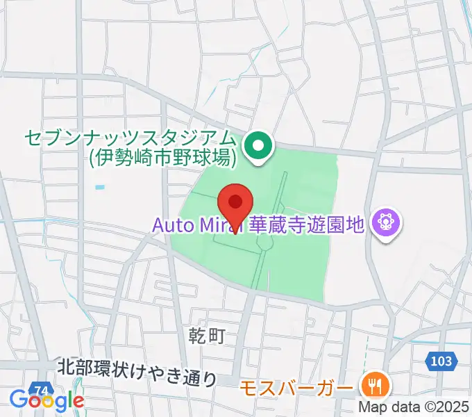 アイオーしんきん伊勢崎アリーナの地図