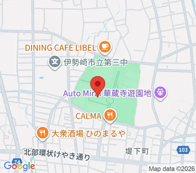 アイオーしんきん伊勢崎アリーナの地図
