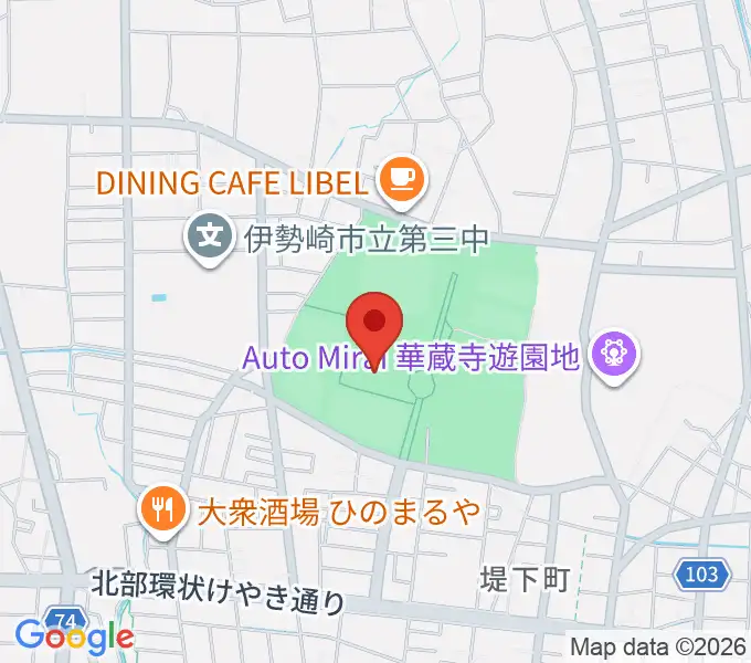 アイオーしんきん伊勢崎アリーナの地図