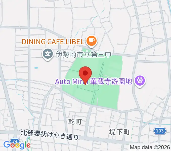 アイオーしんきん伊勢崎アリーナの地図
