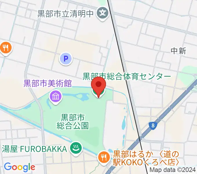 黒部市総合体育センターの地図