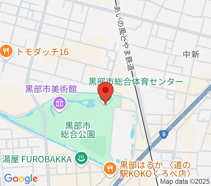 黒部市総合体育センターの地図