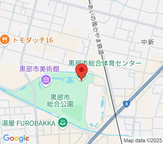 黒部市総合体育センターの地図