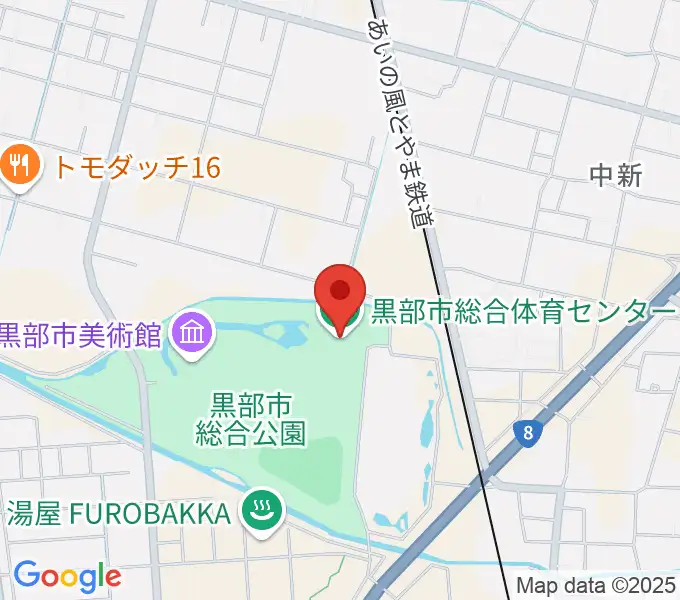 黒部市総合体育センターの地図