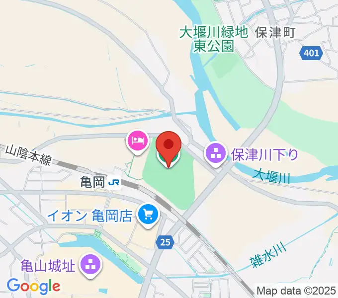 サンガスタジアム by KYOCERAの地図