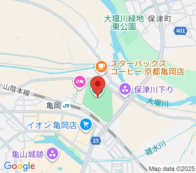 サンガスタジアム by KYOCERAの地図