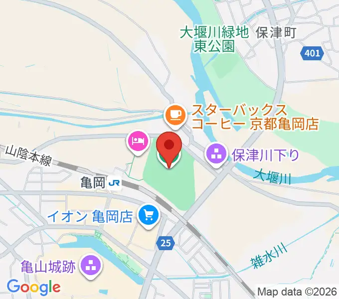 サンガスタジアム by KYOCERAの地図