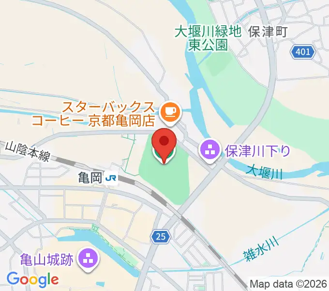 サンガスタジアム by KYOCERAの地図