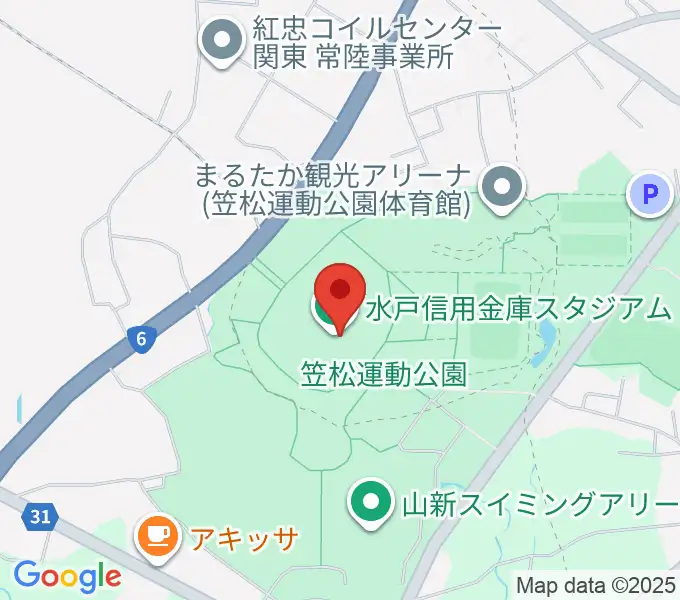 水戸信用金庫スタジアムの地図
