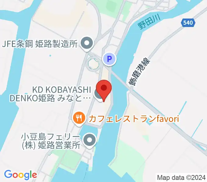 KD姫路みなとドームの地図