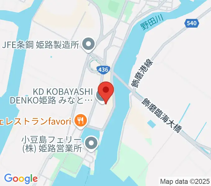 KD姫路みなとドームの地図