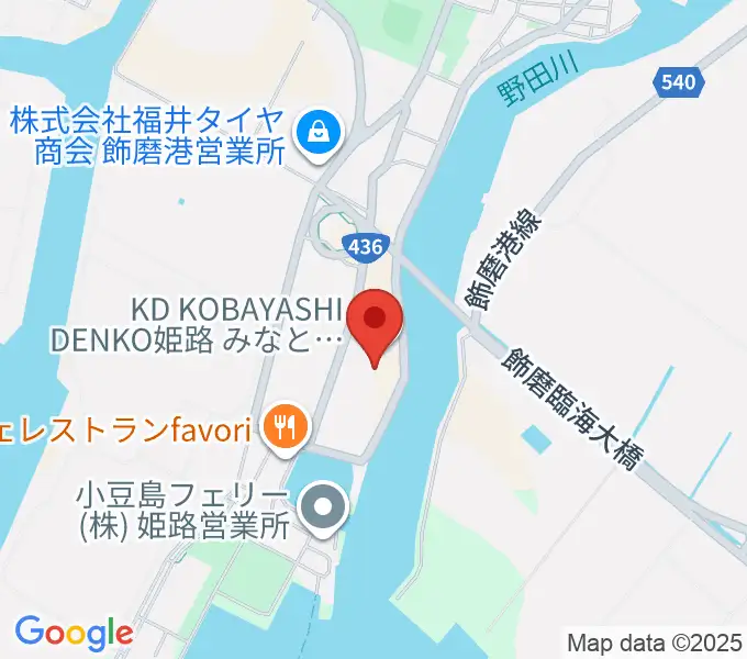 KD姫路みなとドームの地図