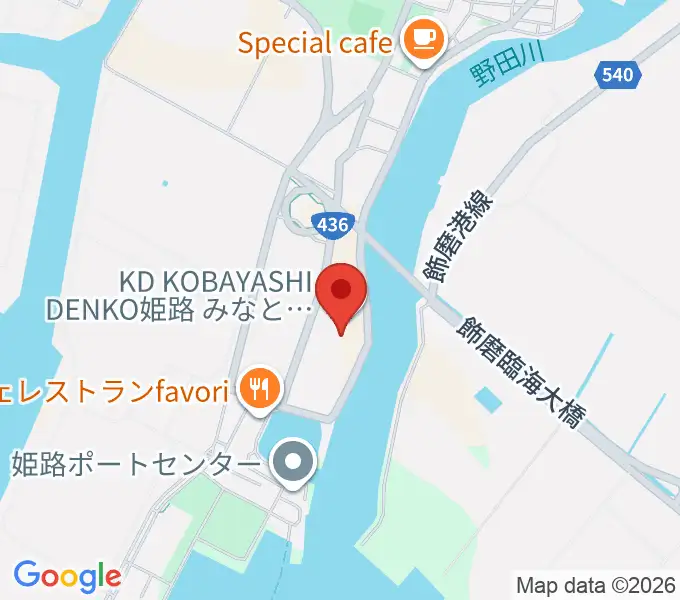 KD姫路みなとドームの地図
