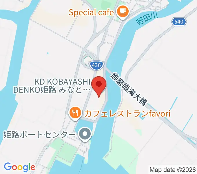 KD姫路みなとドームの地図