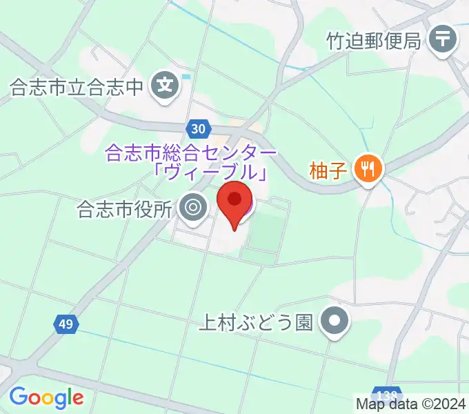 合志市文化会館の地図