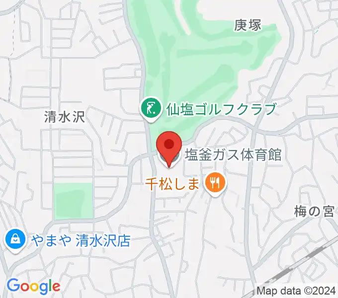 塩釜ガス体育館の地図