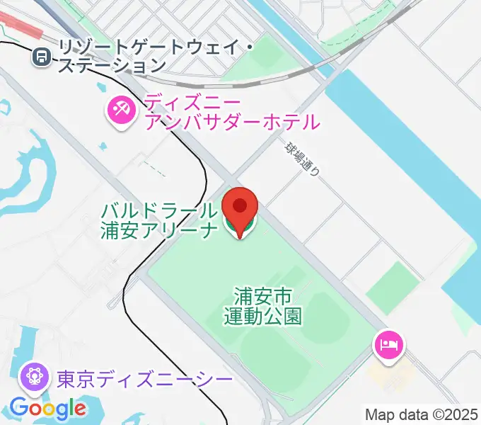 バルドラール浦安アリーナの地図