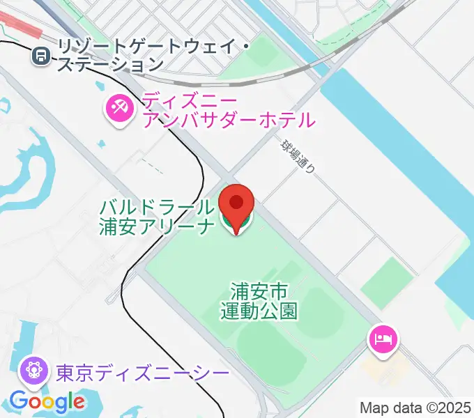 バルドラール浦安アリーナの地図