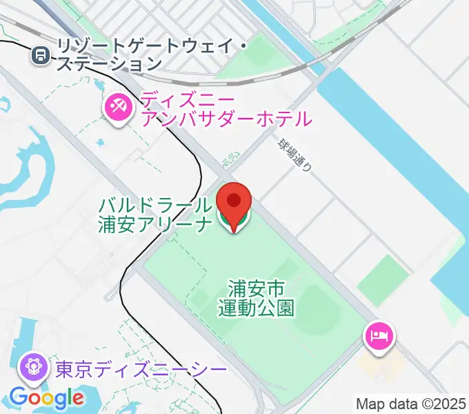 バルドラール浦安アリーナの地図