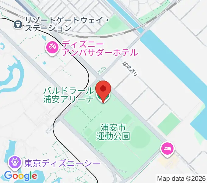 バルドラール浦安アリーナの地図