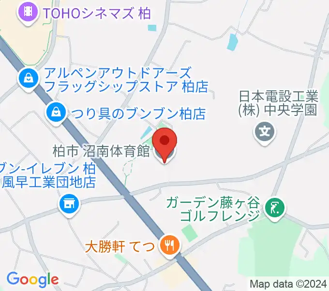 柏市沼南体育館の地図