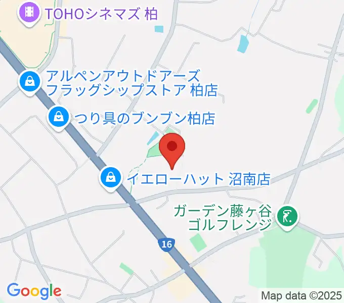柏市沼南体育館の地図
