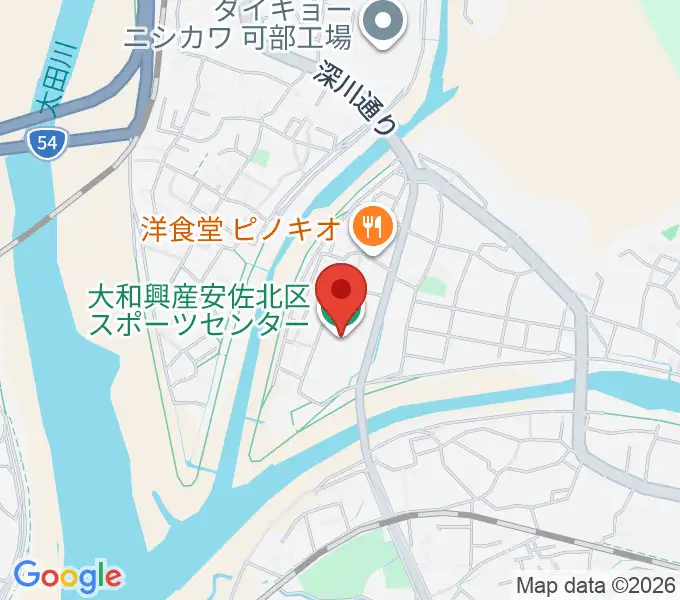 大和興産安佐北区スポーツセンターの地図