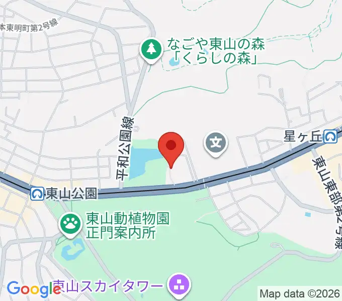 名古屋市千種スポーツセンターの地図