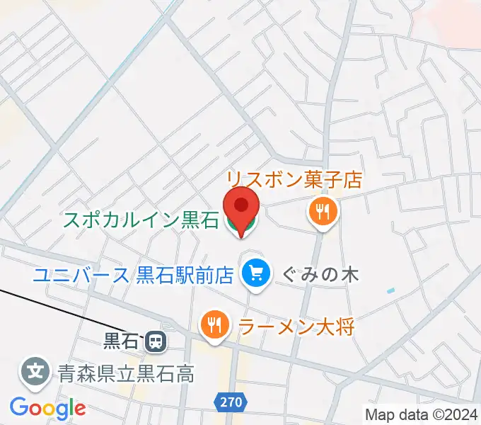 スポカルイン黒石の地図