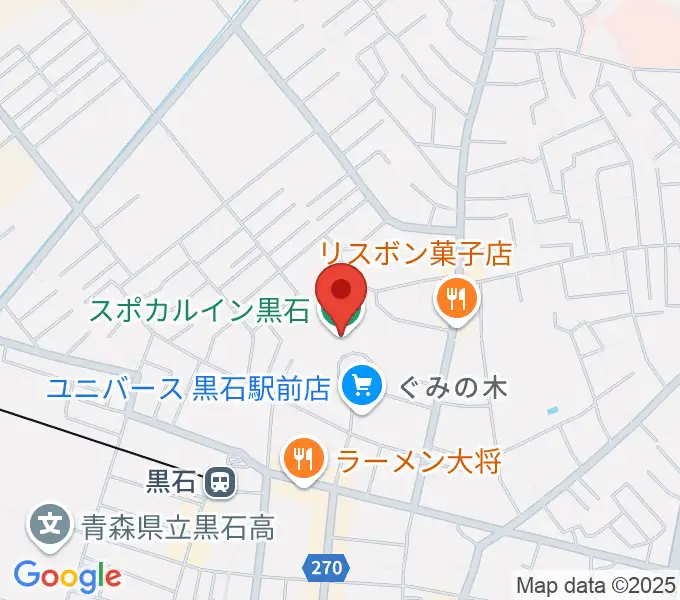 スポカルイン黒石の地図