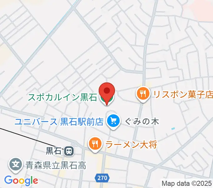 スポカルイン黒石の地図