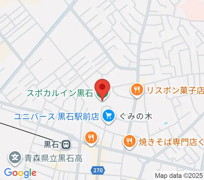 スポカルイン黒石の地図