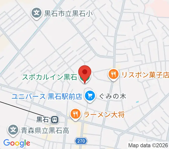 スポカルイン黒石の地図